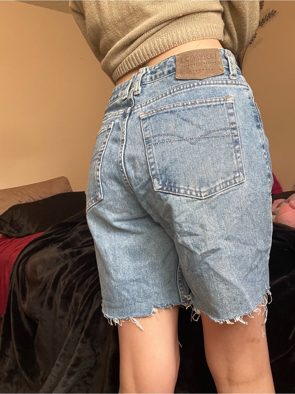 Light Blue Denim High-Waist Shorts - Z. Cavaricci